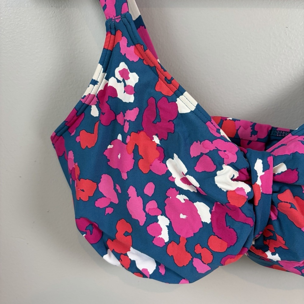 Birdsong Underwire Floral Swimsuit Top Blue/pink Lined Size 34 I Womens Summer - Picture 2 of 7